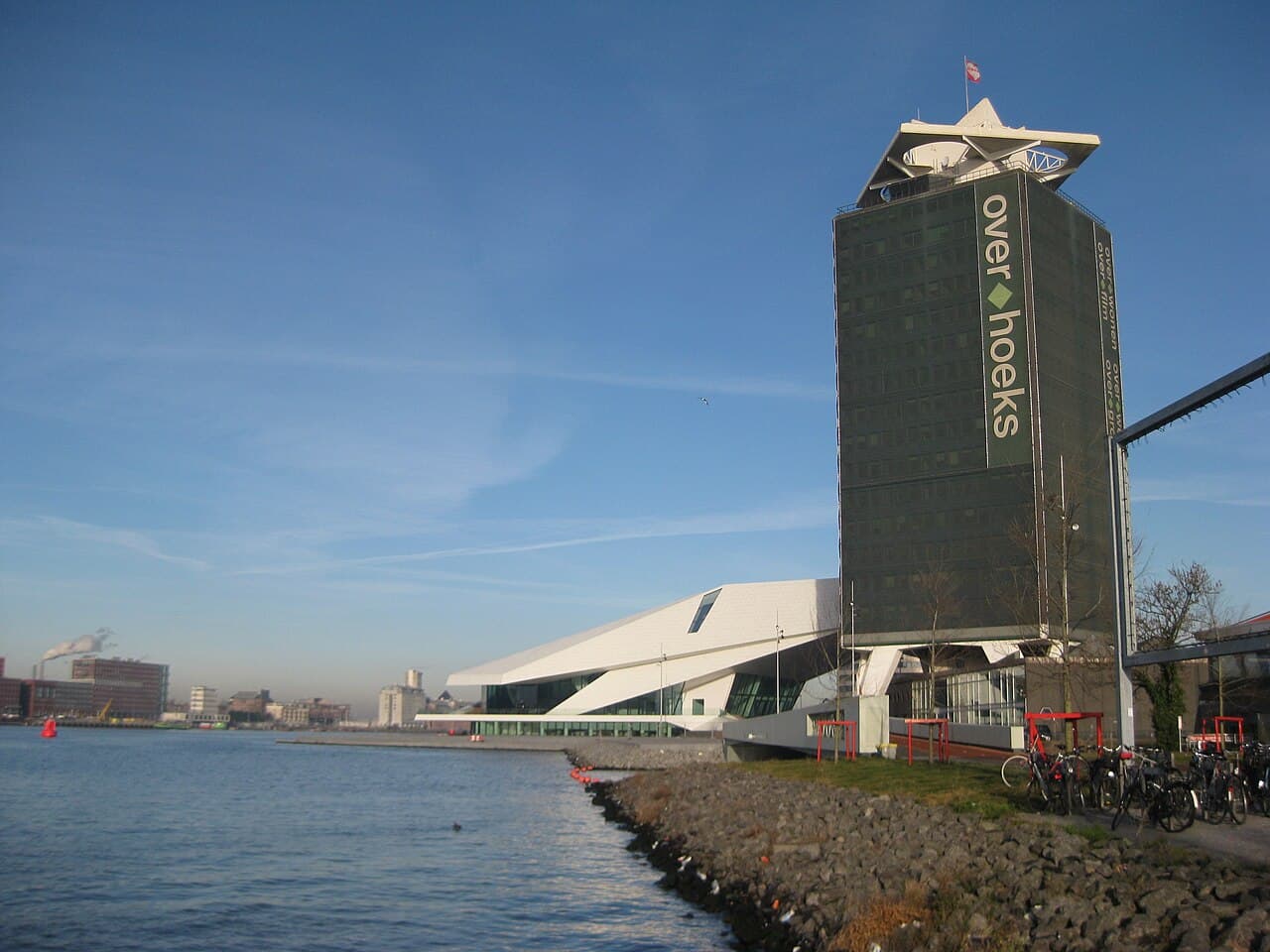 View over Amsterdam and the IJ from the A'DAM tower deck