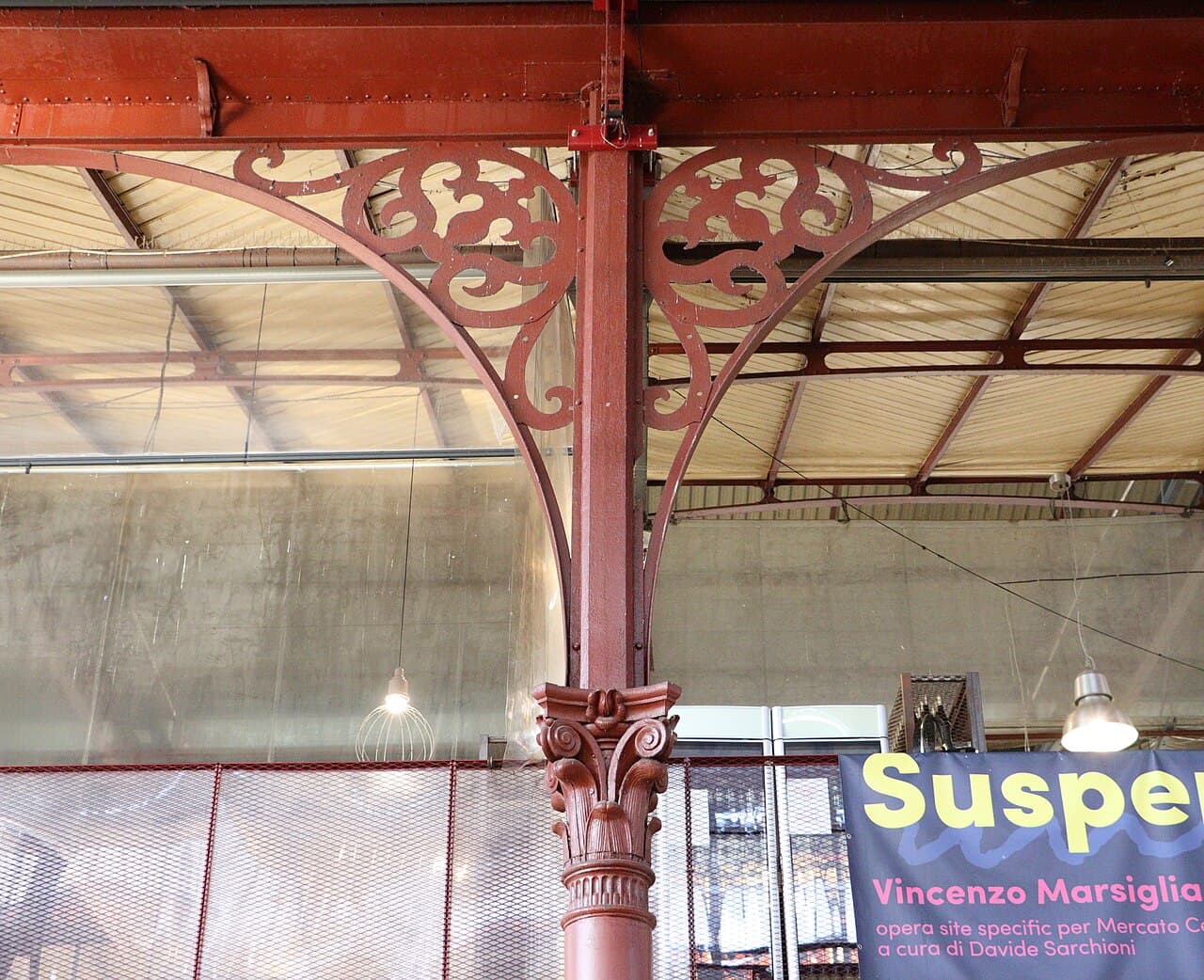Stalls inside the Mercato Centrale food hall, Florence