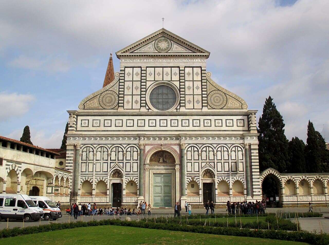 The marble facade of Santa Maria Novella, Florence
