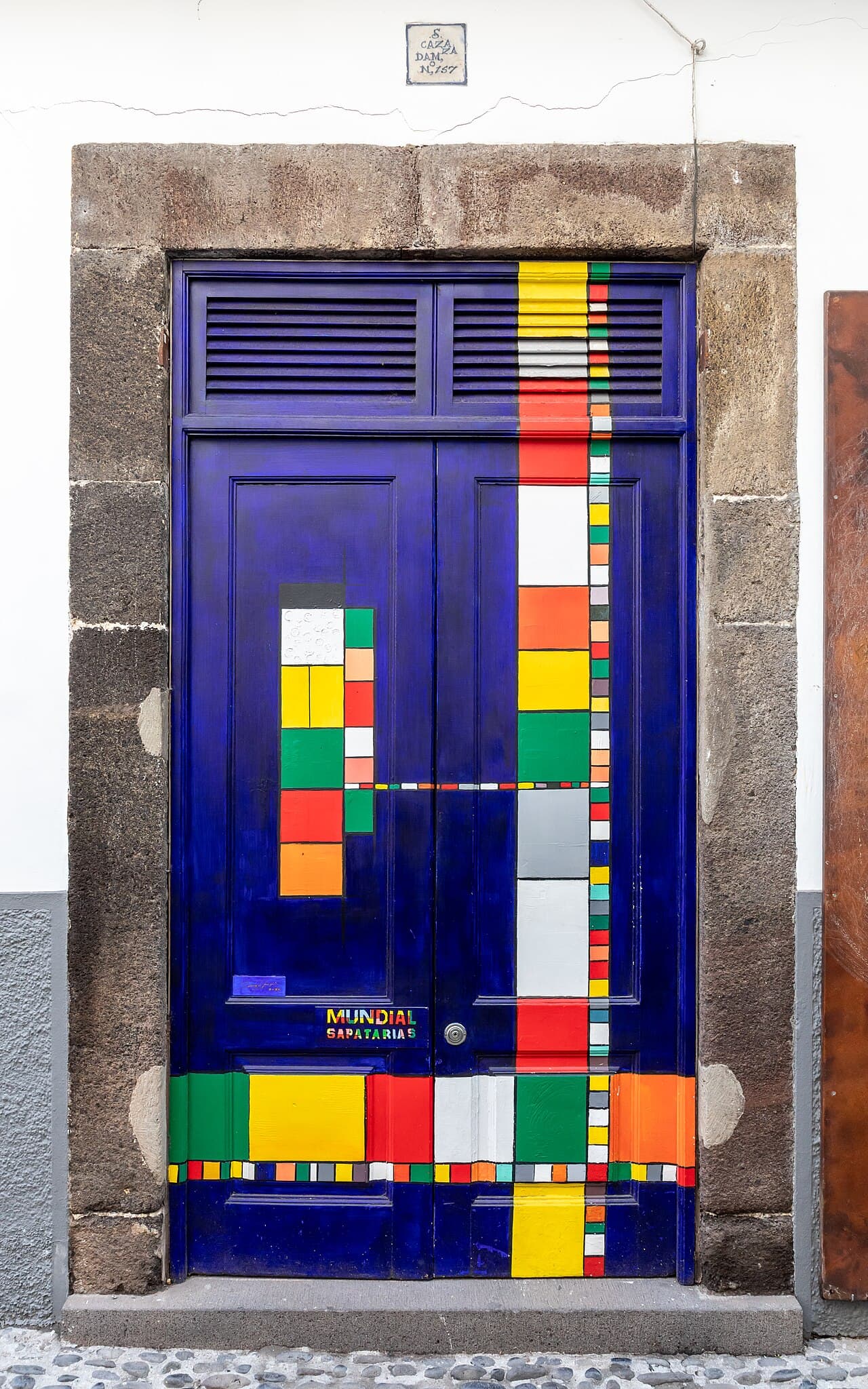 Painted doors in the old town of Funchal