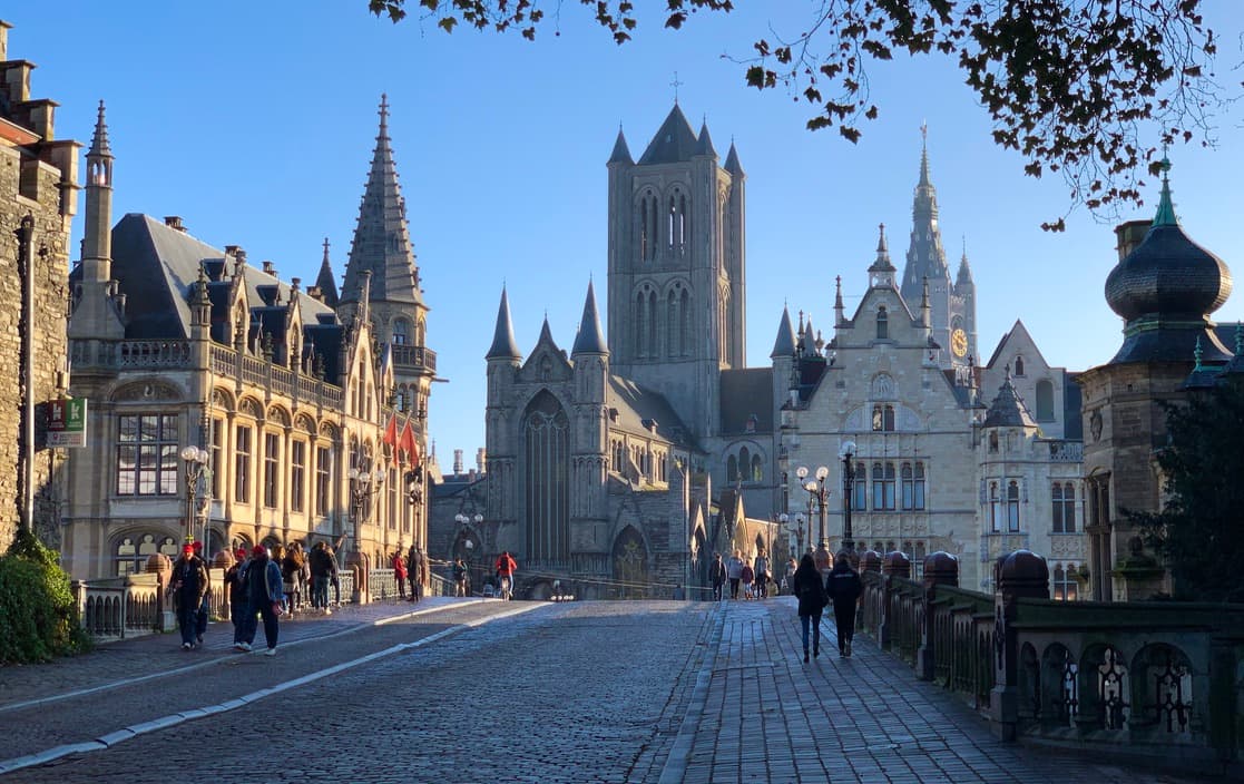 St Michael's Bridge view, Ghent