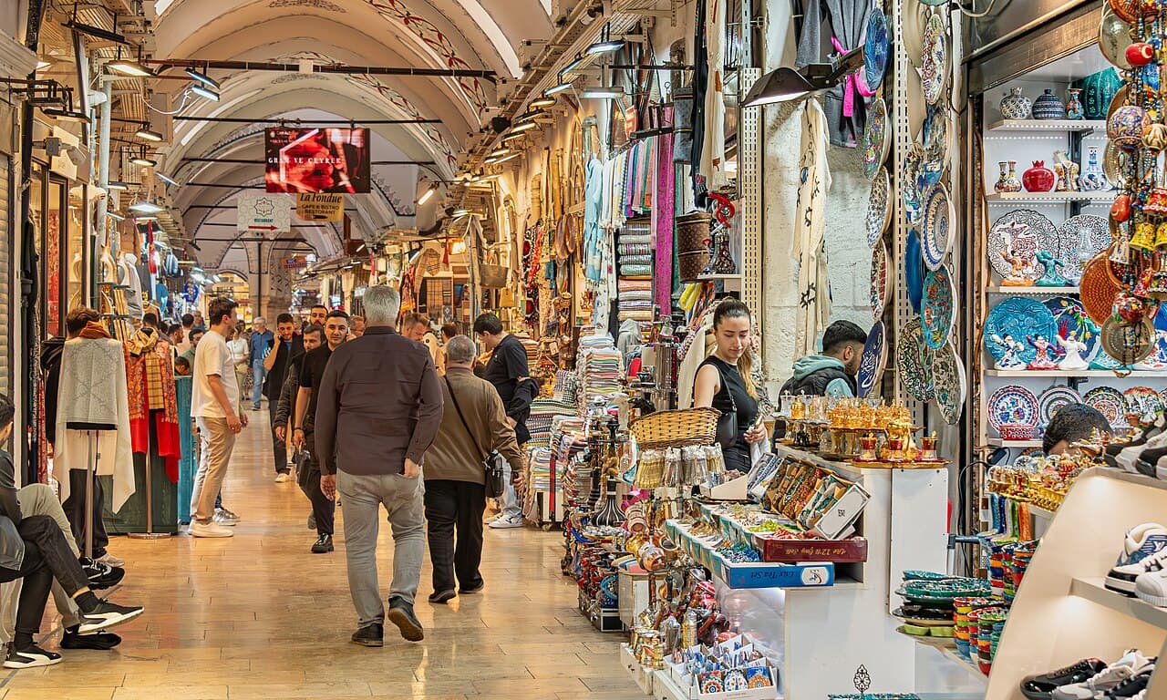 A vaulted lane of the Grand Bazaar, Istanbul