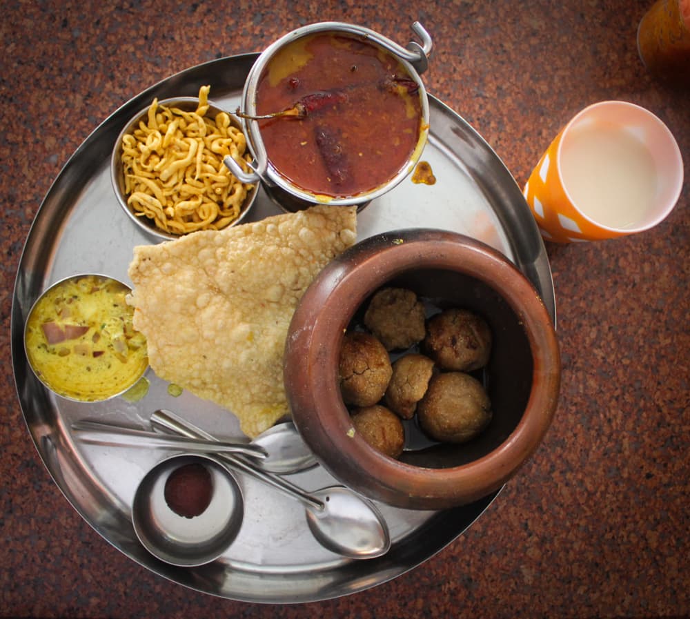 A Rajasthani thali, Jaipur
