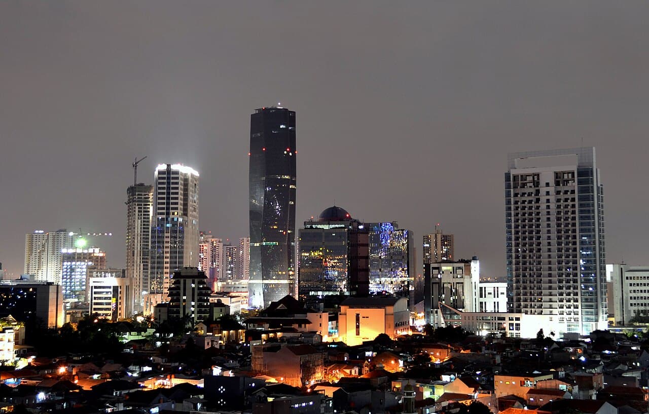 A rooftop bar in the SCBD, Jakarta