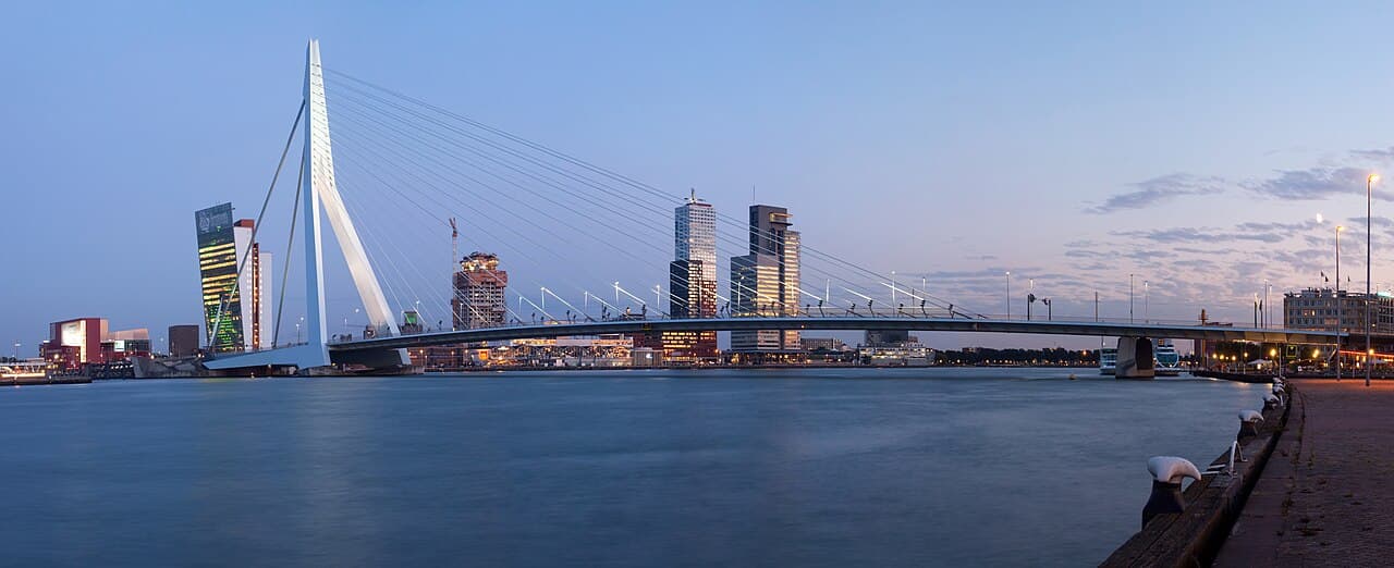 The Erasmus Bridge over the Maas, Rotterdam