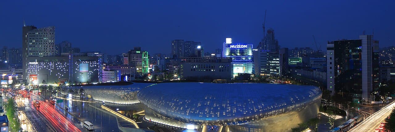 Dongdaemun Design Plaza at night, Seoul