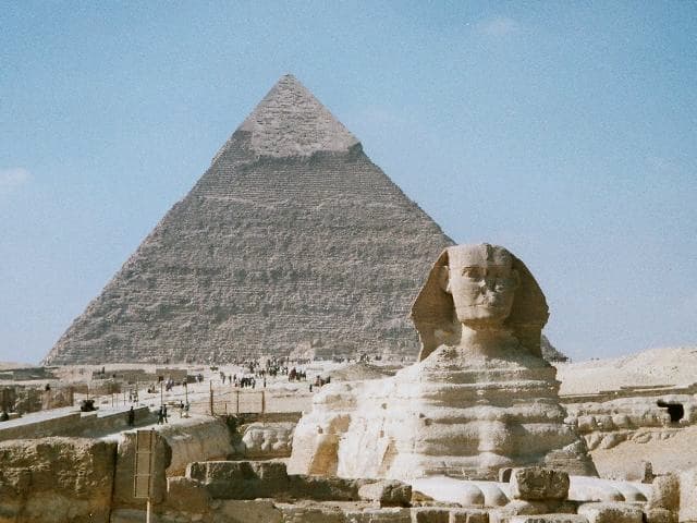 Cairo — Egypt's chaotic megacity — the pyramids on the edge of the Nile
