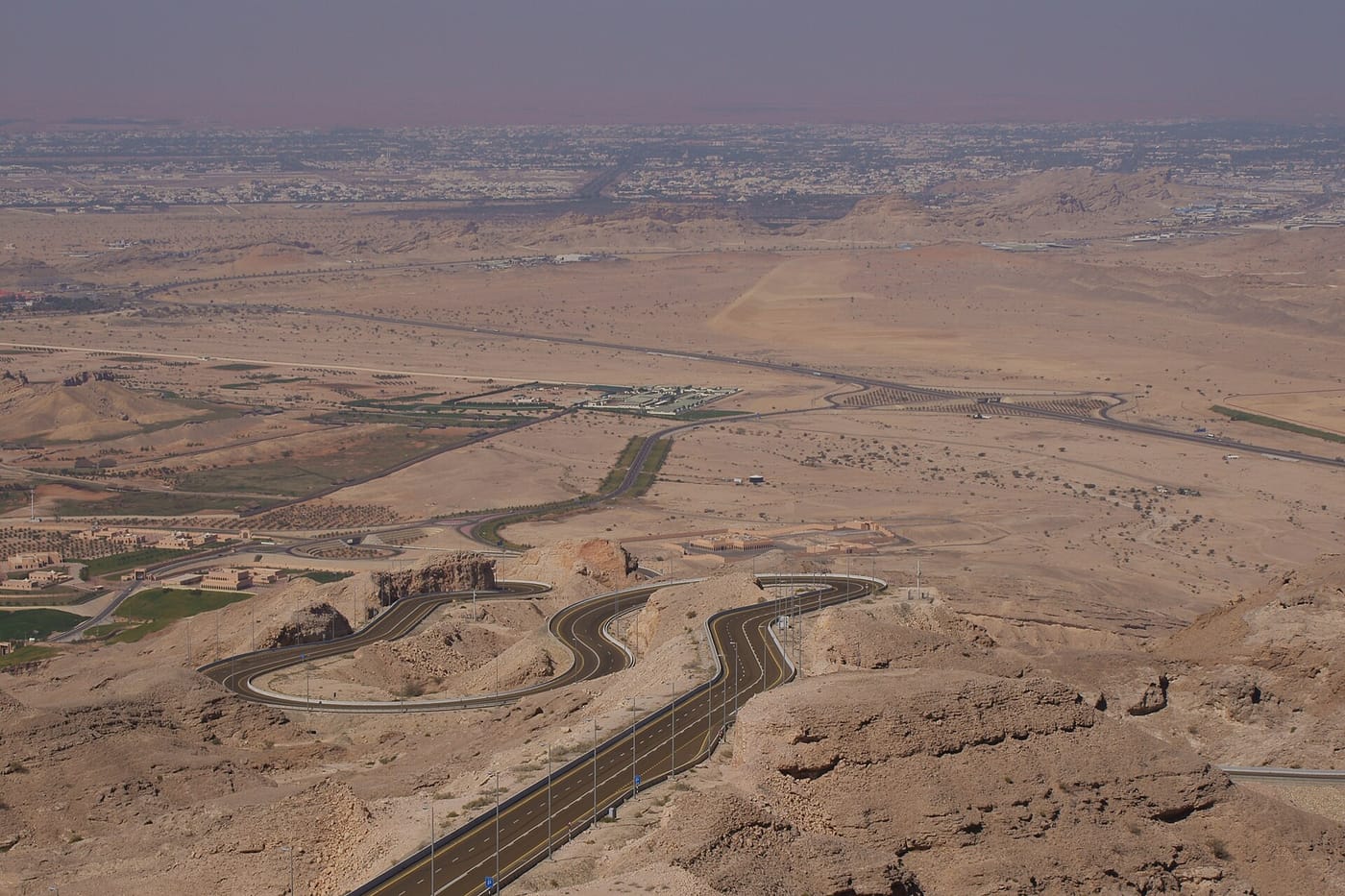 The mountain road up Jebel Hafeet near Al Ain, Abu Dhabi