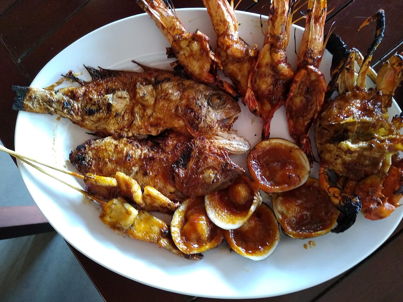 Seafood barbecue on Jimbaran beach, Bali