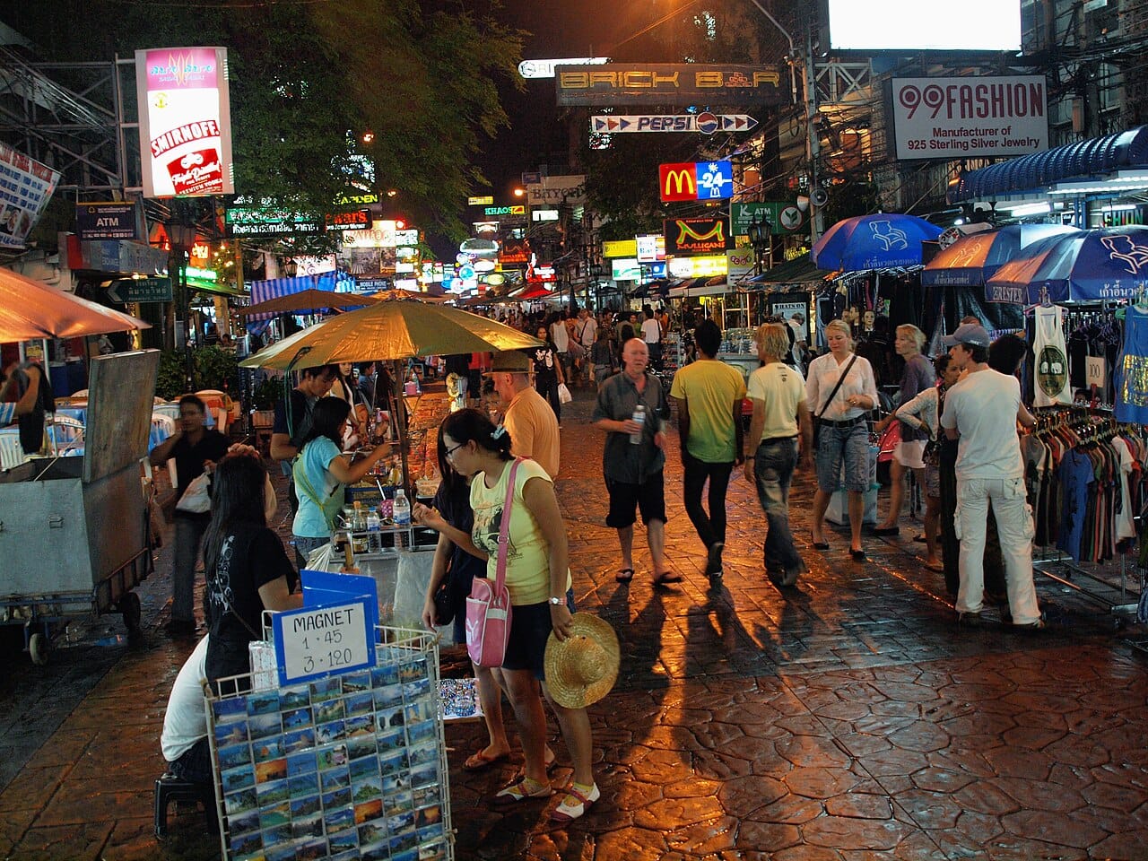 Khao San Road at night, Bangkok