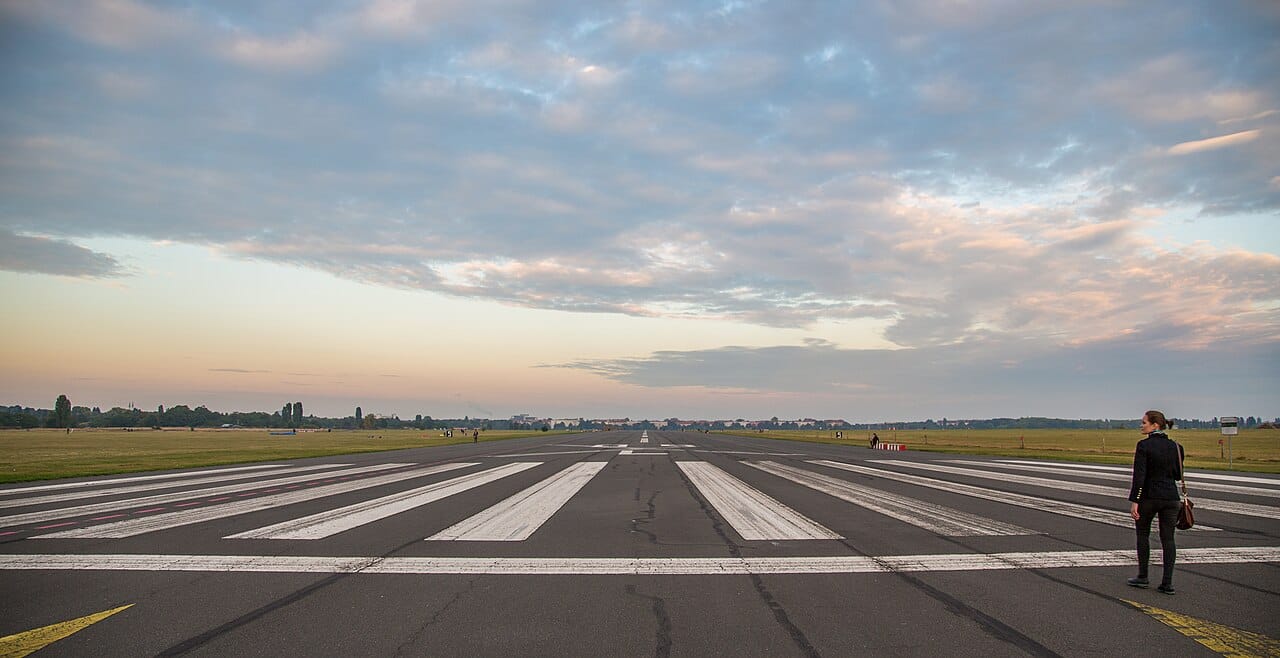 The old runways of Tempelhofer Feld, Berlin