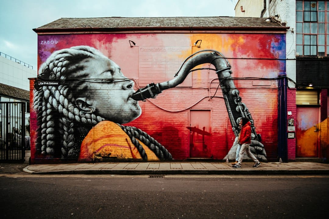 A large street-art mural at the Darwin creative hub in Bordeaux