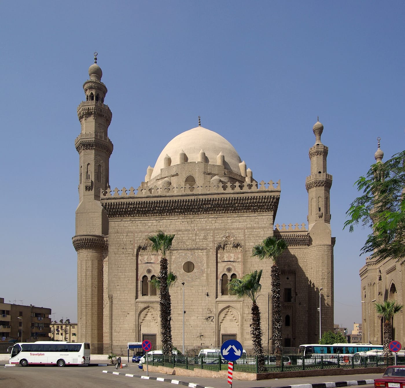 The monumental Sultan Hassan Mosque in Cairo