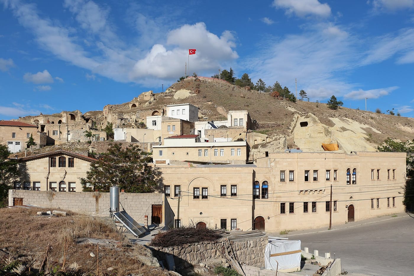 The carved stone houses of the village of Mustafapaşa in Cappadocia