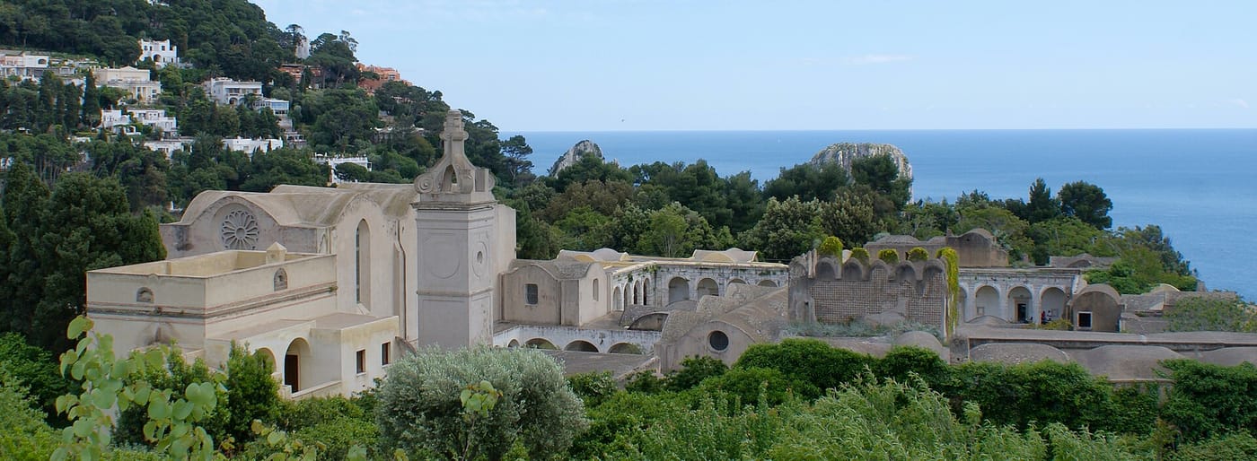 The cloister and gardens of the Certosa di San Giacomo on Capri