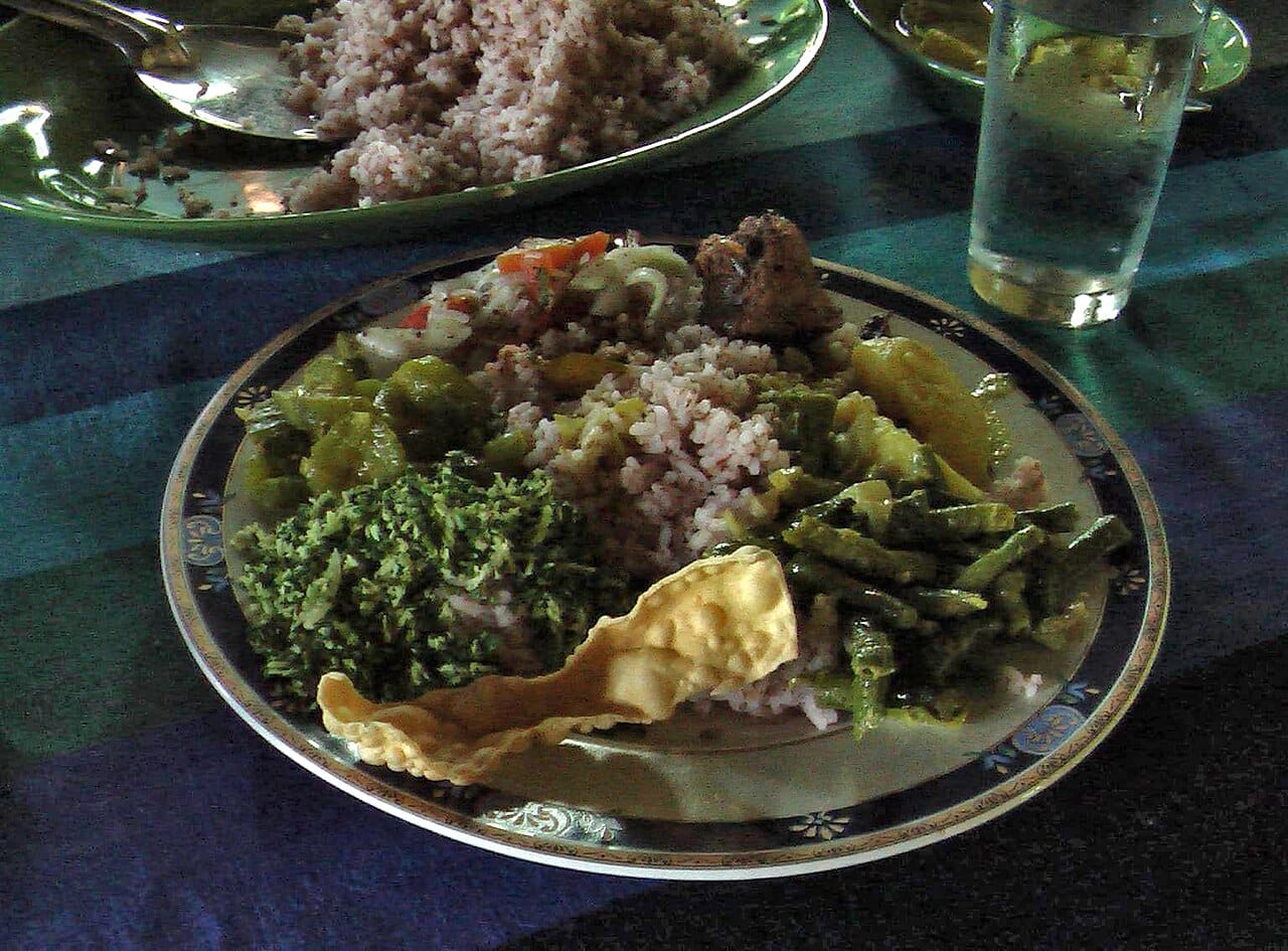 Sri Lankan rice and curry, Colombo