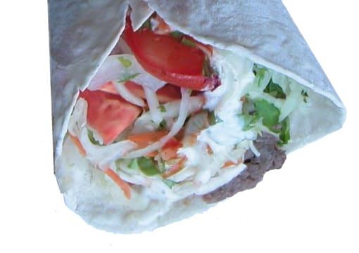 A shawarma wrap, Dubai