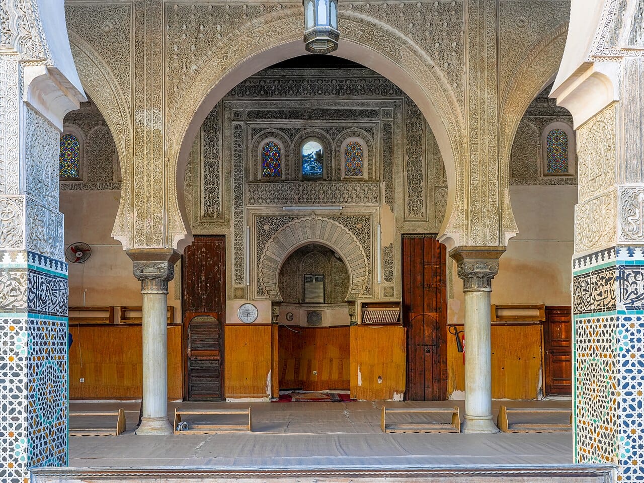 The courtyard of the Bou Inania Madrasa, Fez