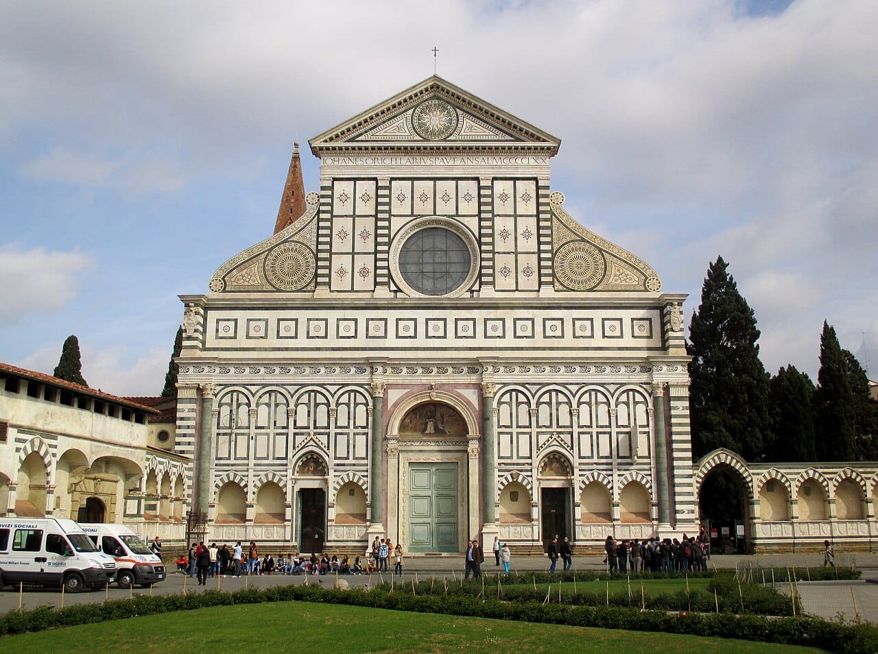 The marble facade of Santa Maria Novella, Florence