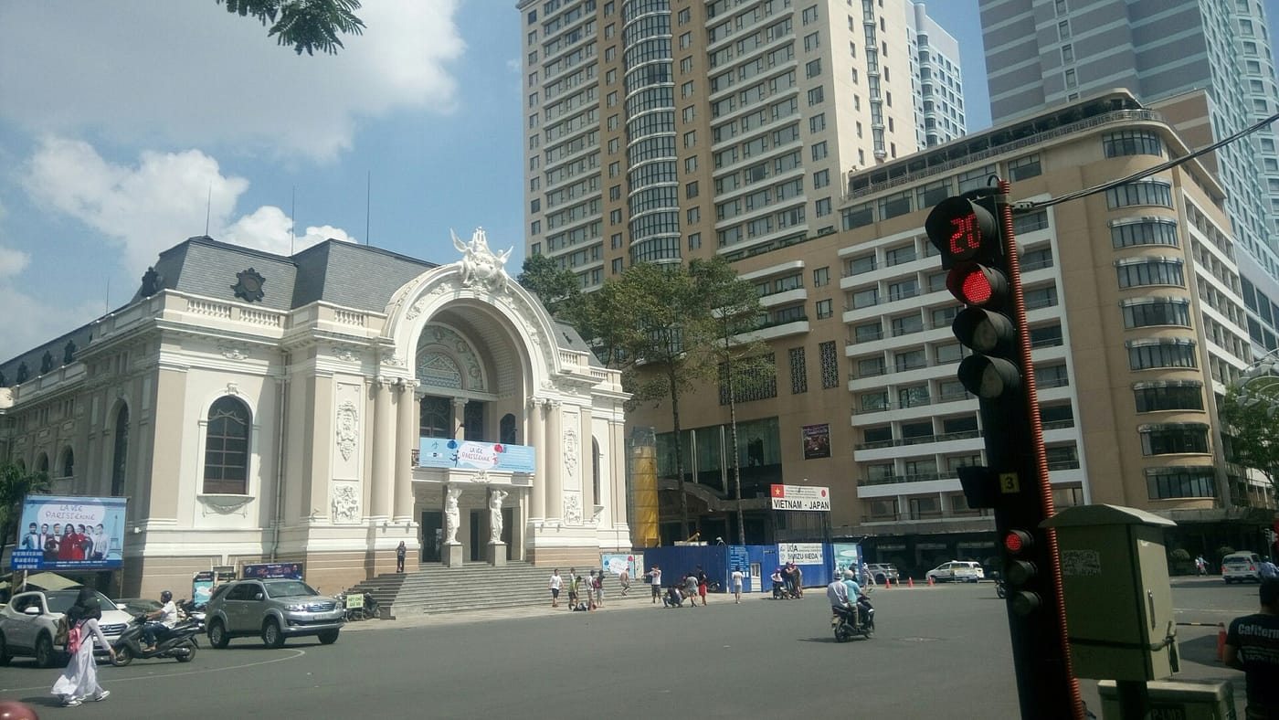 The French-colonial Saigon Opera House in Ho Chi Minh City