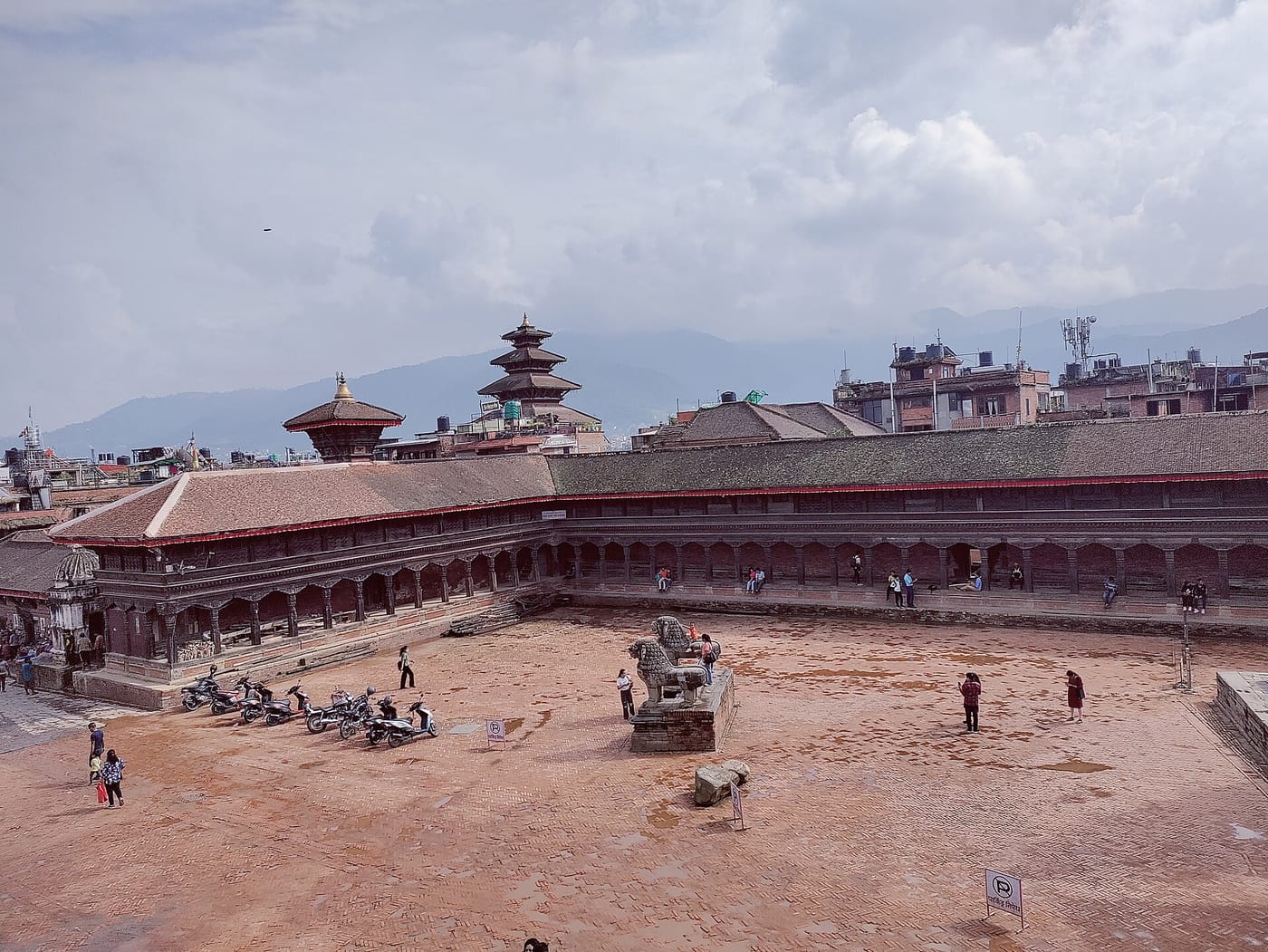 The temples of Durbar Square in the medieval city of Bhaktapur, Nepal