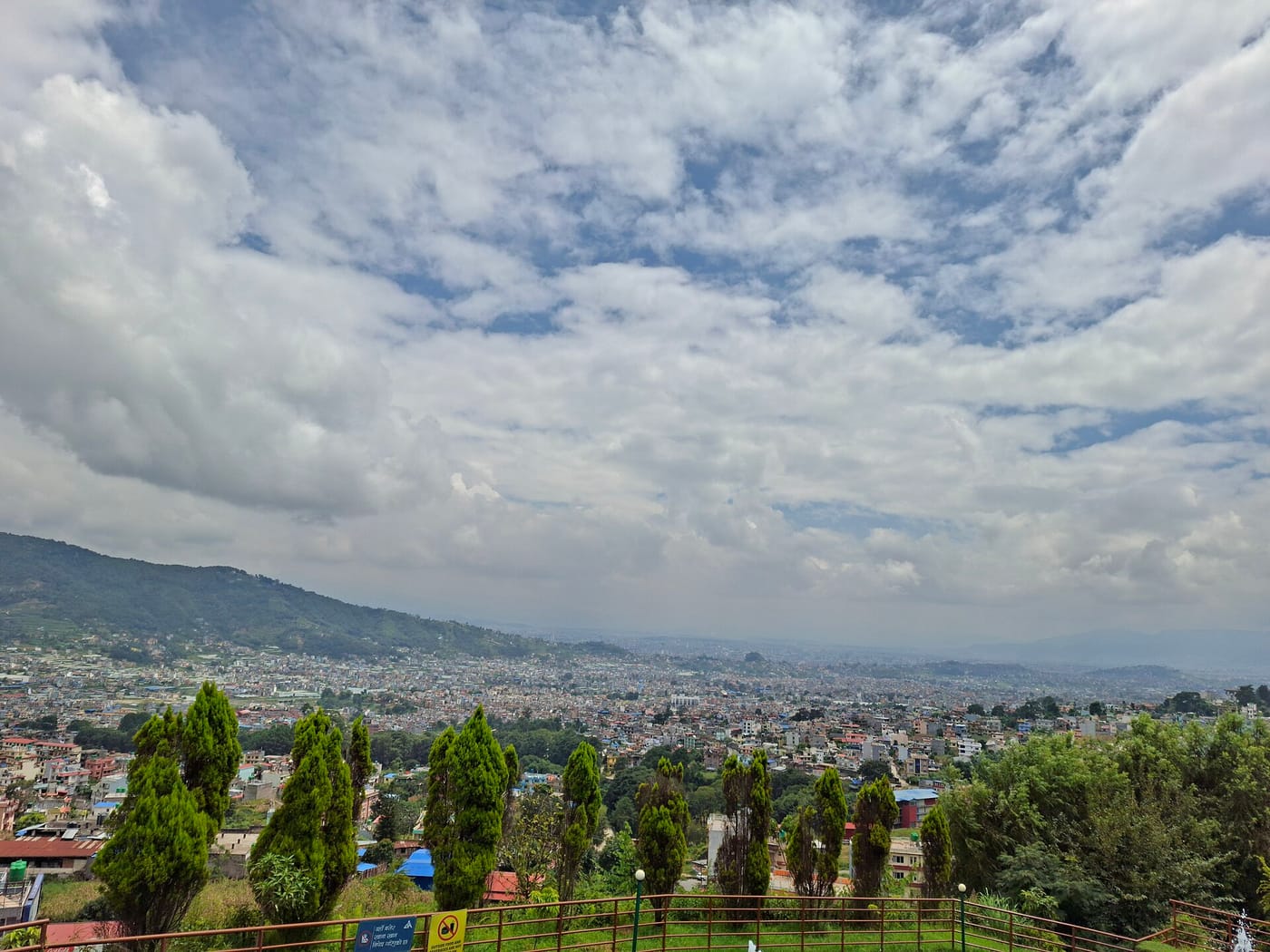 The view over the Kathmandu Valley from Chandragiri Hills