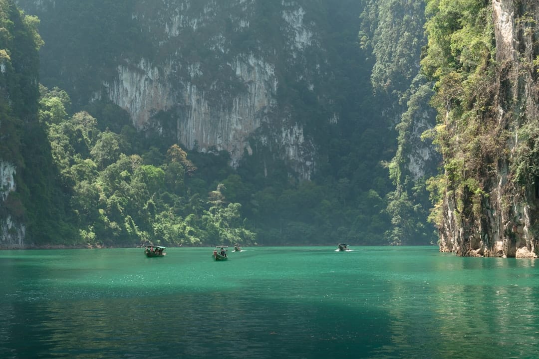 Sea-kayaking among the karsts near Krabi