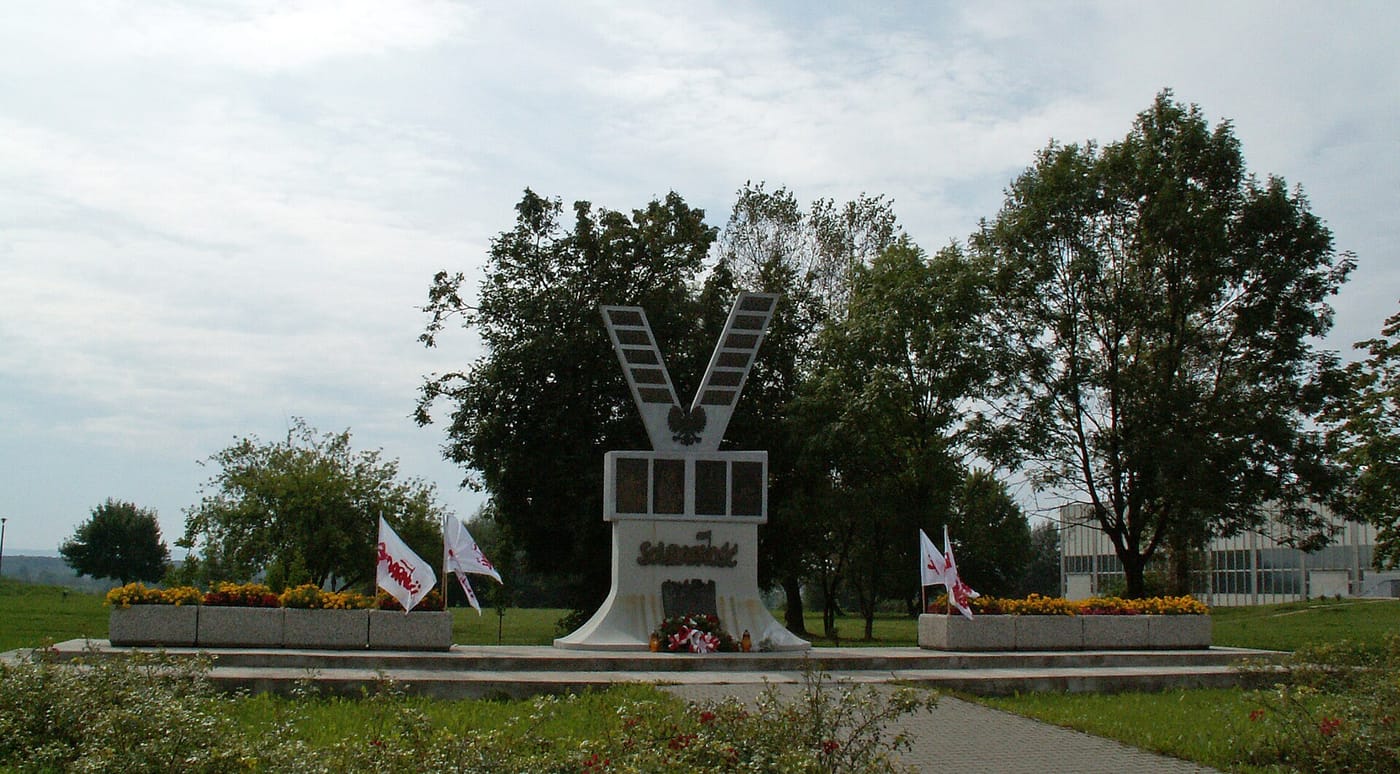 A planned square in the socialist district of Nowa Huta, Kraków