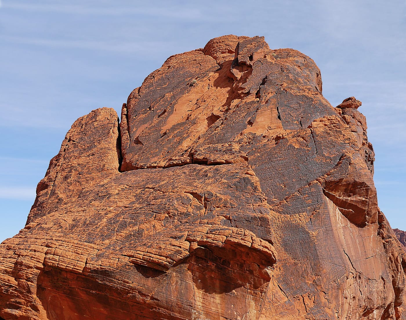 Red sandstone rock formations in Valley of Fire State Park, Nevada