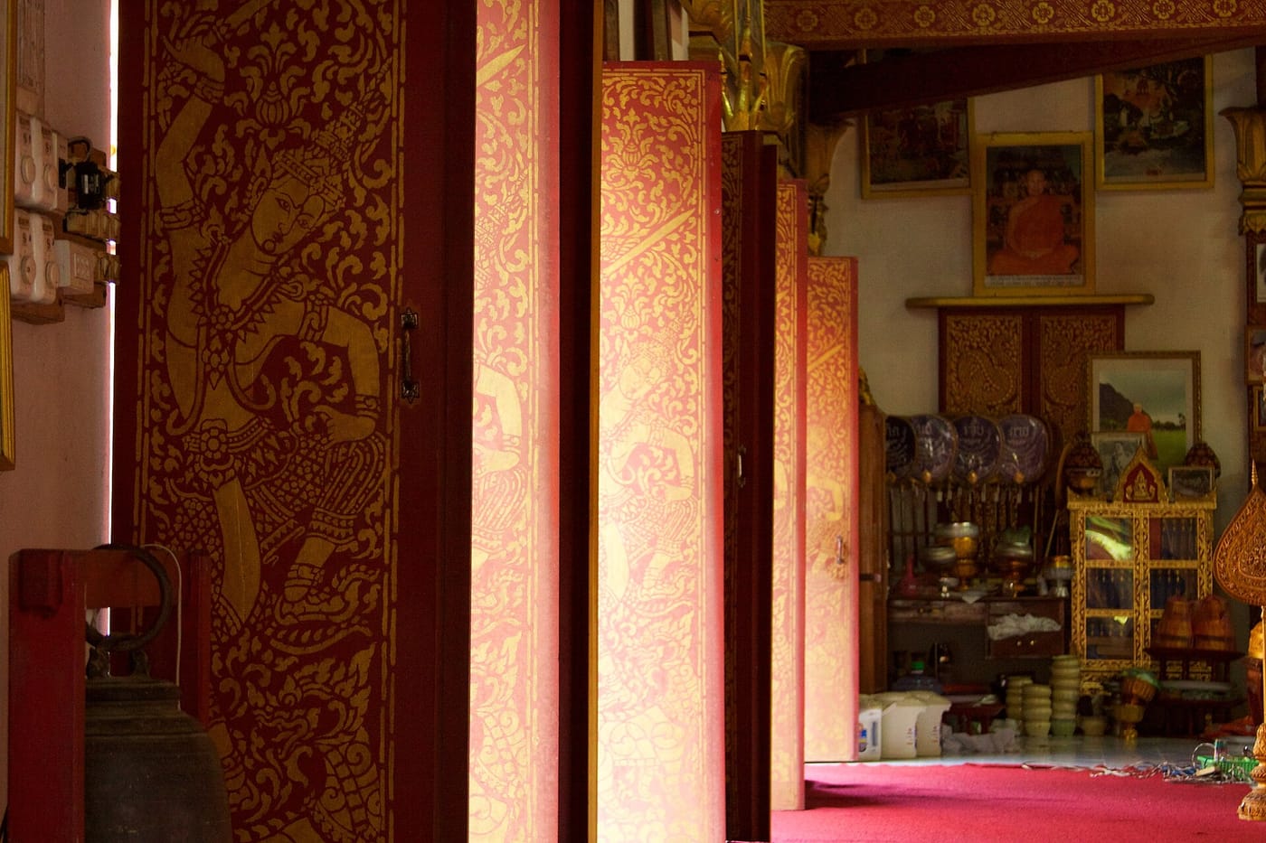 The golden facade of Wat Sensoukharam in Luang Prabang