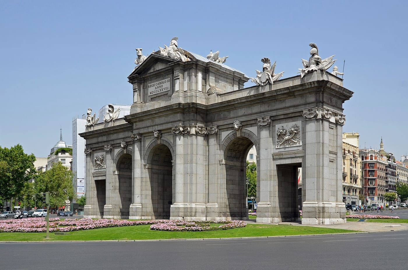 The neoclassical Puerta de Alcalá gate in Madrid