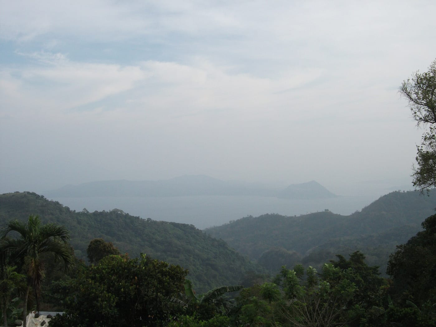 The Taal volcano and lake seen from Tagaytay near Manila