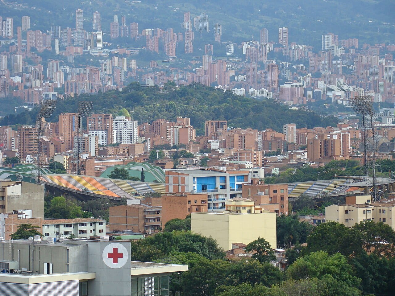 Medellín valley views at sunset