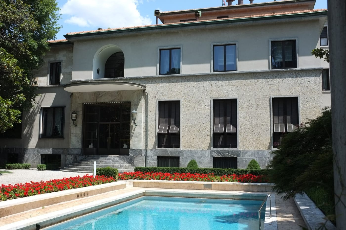 The modernist Villa Necchi Campiglio and its garden pool in Milan
