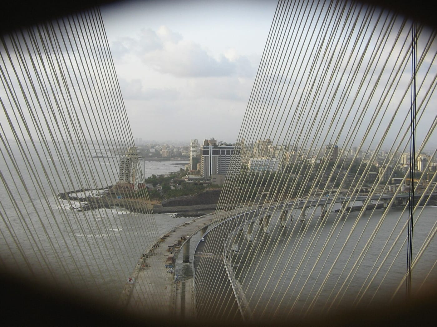 The cable-stayed Bandra-Worli Sea Link bridge in Mumbai