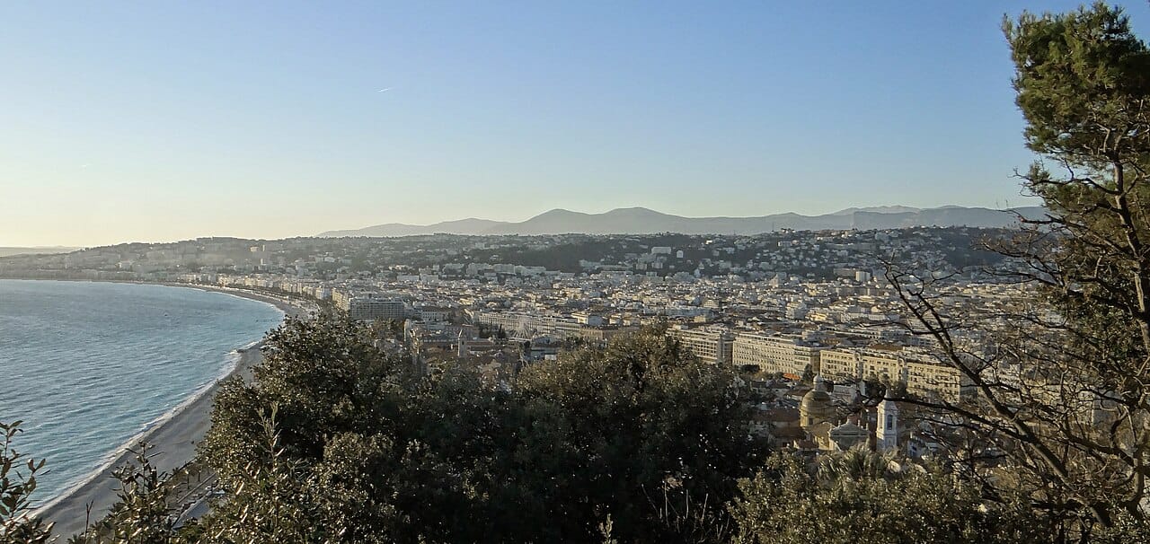 View over Nice and the Baie des Anges from Castle Hill