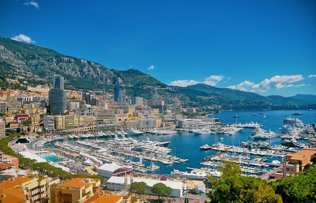 The harbour of Monte-Carlo in Monaco full of yachts