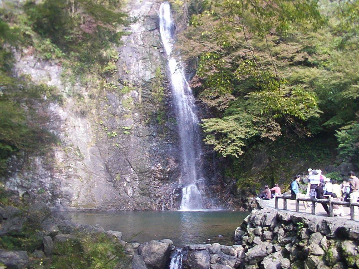 The Minoo waterfall in a forest gorge near Osaka