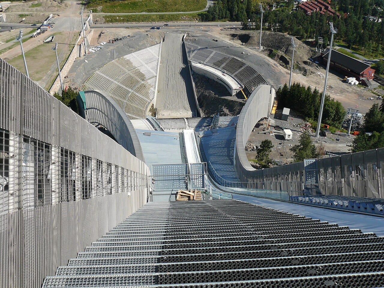 The Holmenkollen ski jump above Oslo