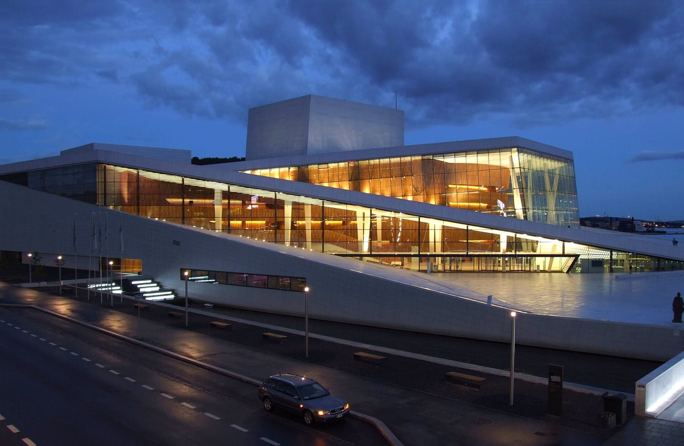 The Oslo Opera House on the fjord