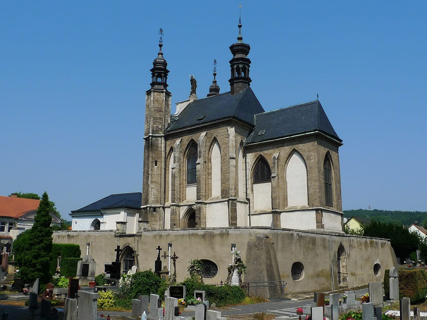 A Gothic cathedral in the town of Kutná Hora near Prague