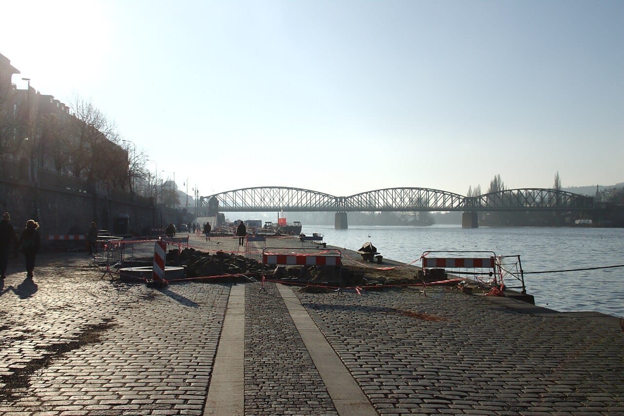 The Náplavka riverside in Prague
