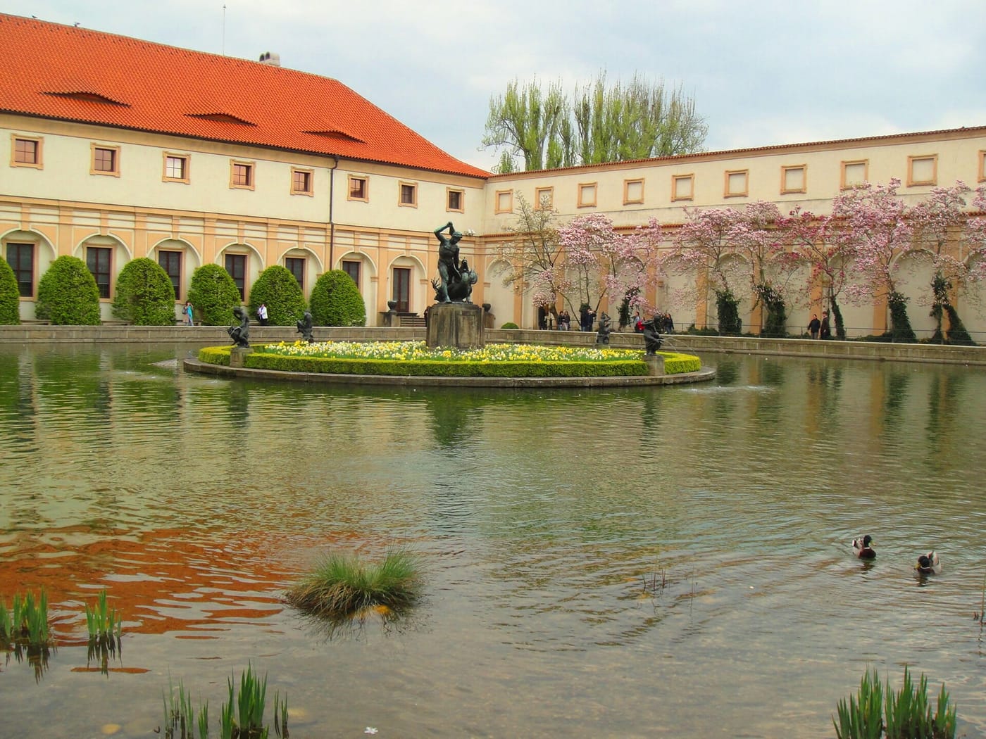 The formal baroque Wallenstein Garden with its pond in Prague