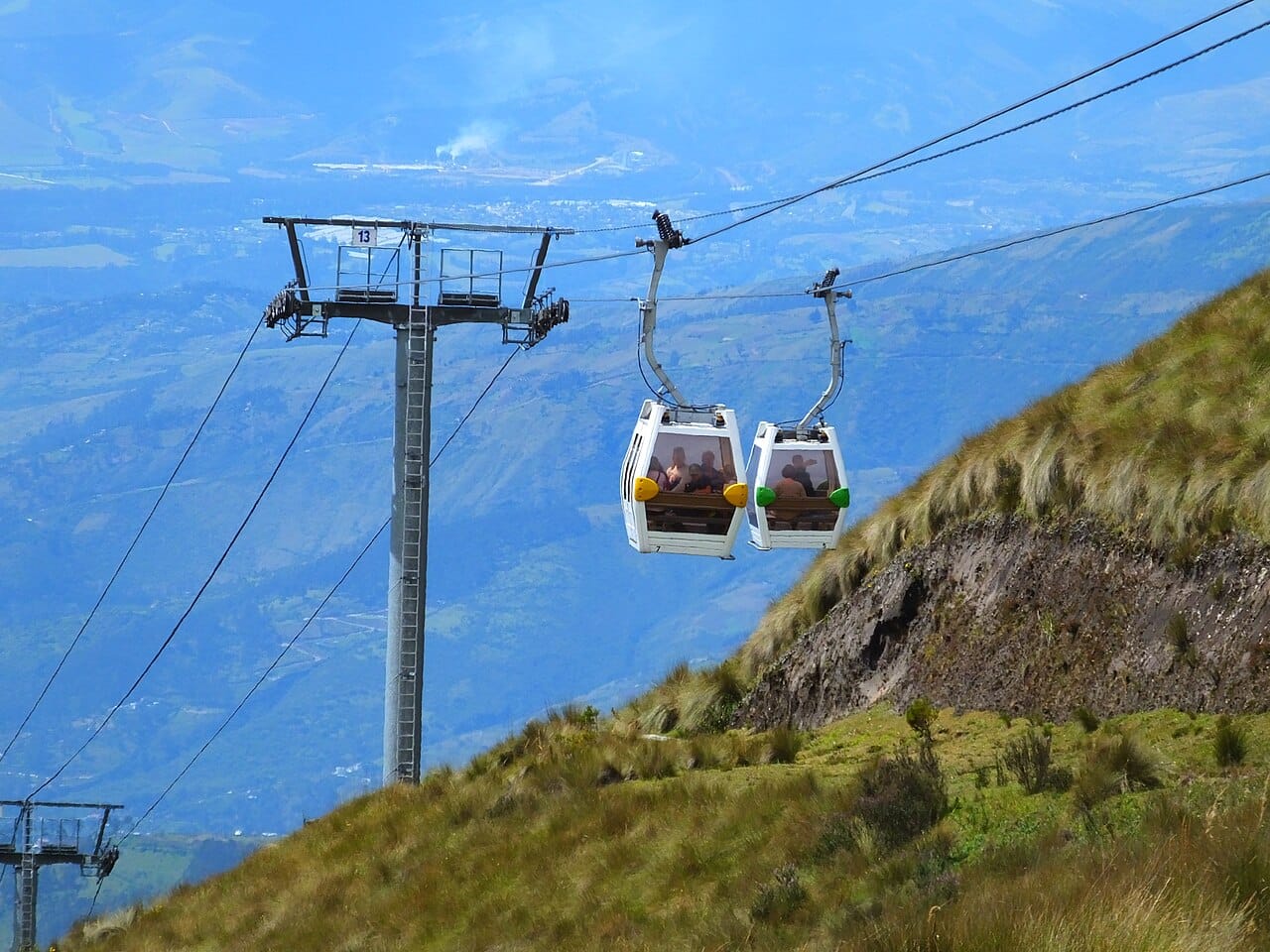 The TelefériQo cable car, Quito