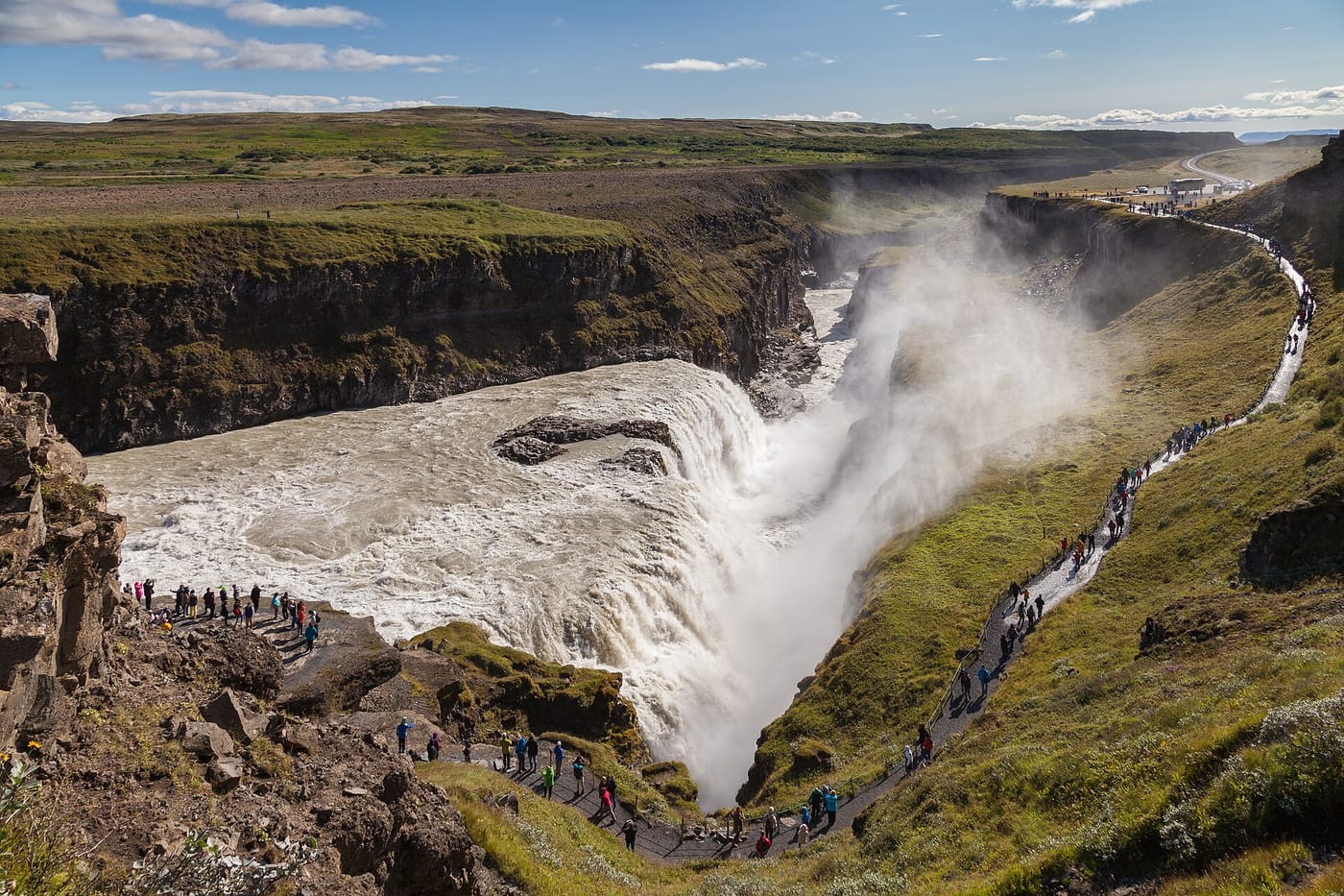 The Gullfoss waterfall on Iceland's Golden Circle