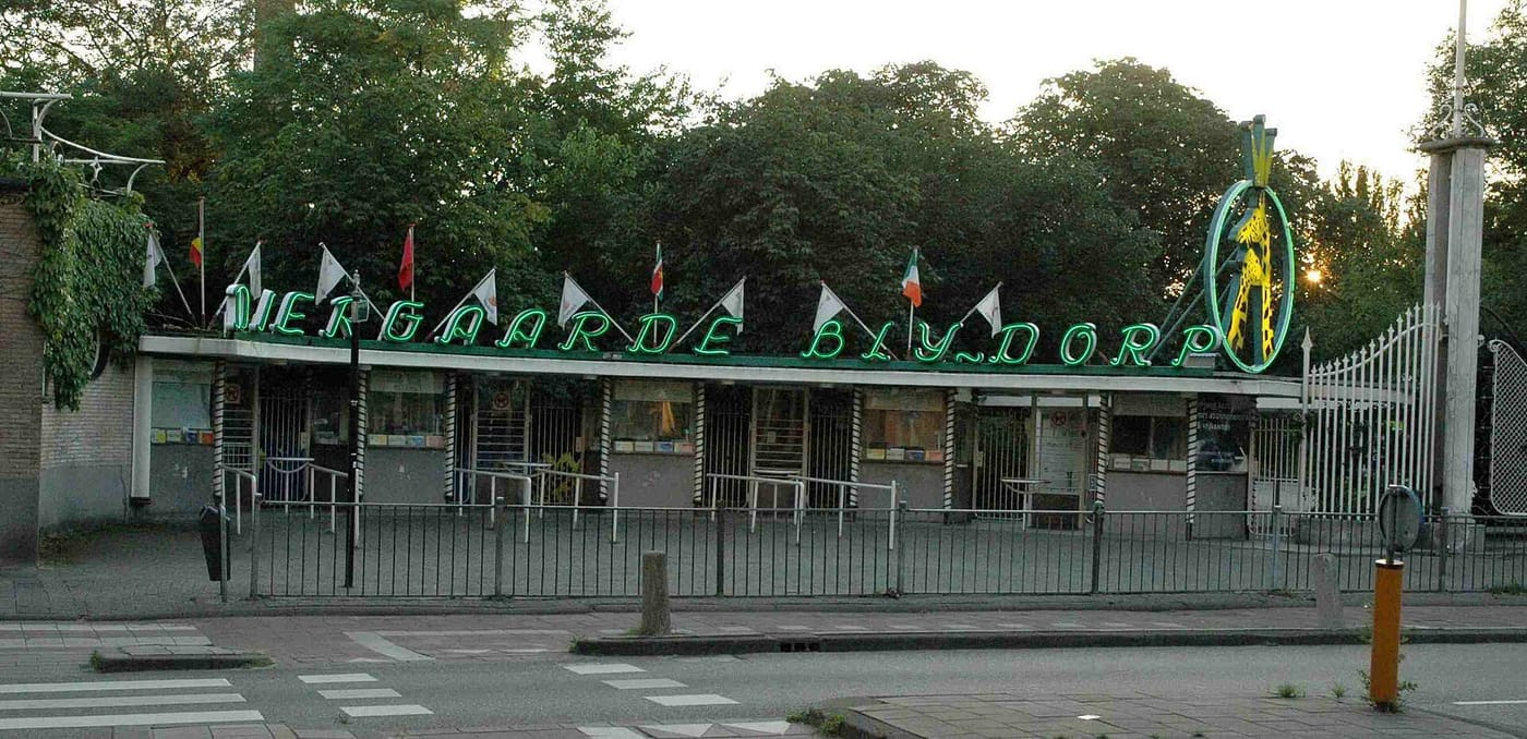The entrance to the Blijdorp zoo in Rotterdam