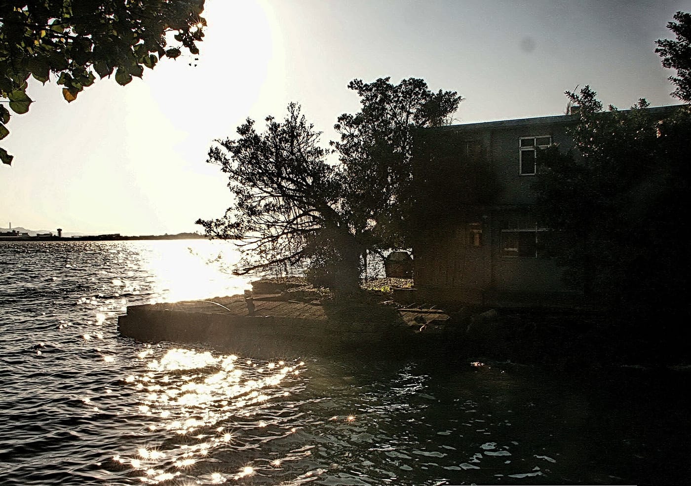 The waterfront at Tamsui near Taipei at sunset