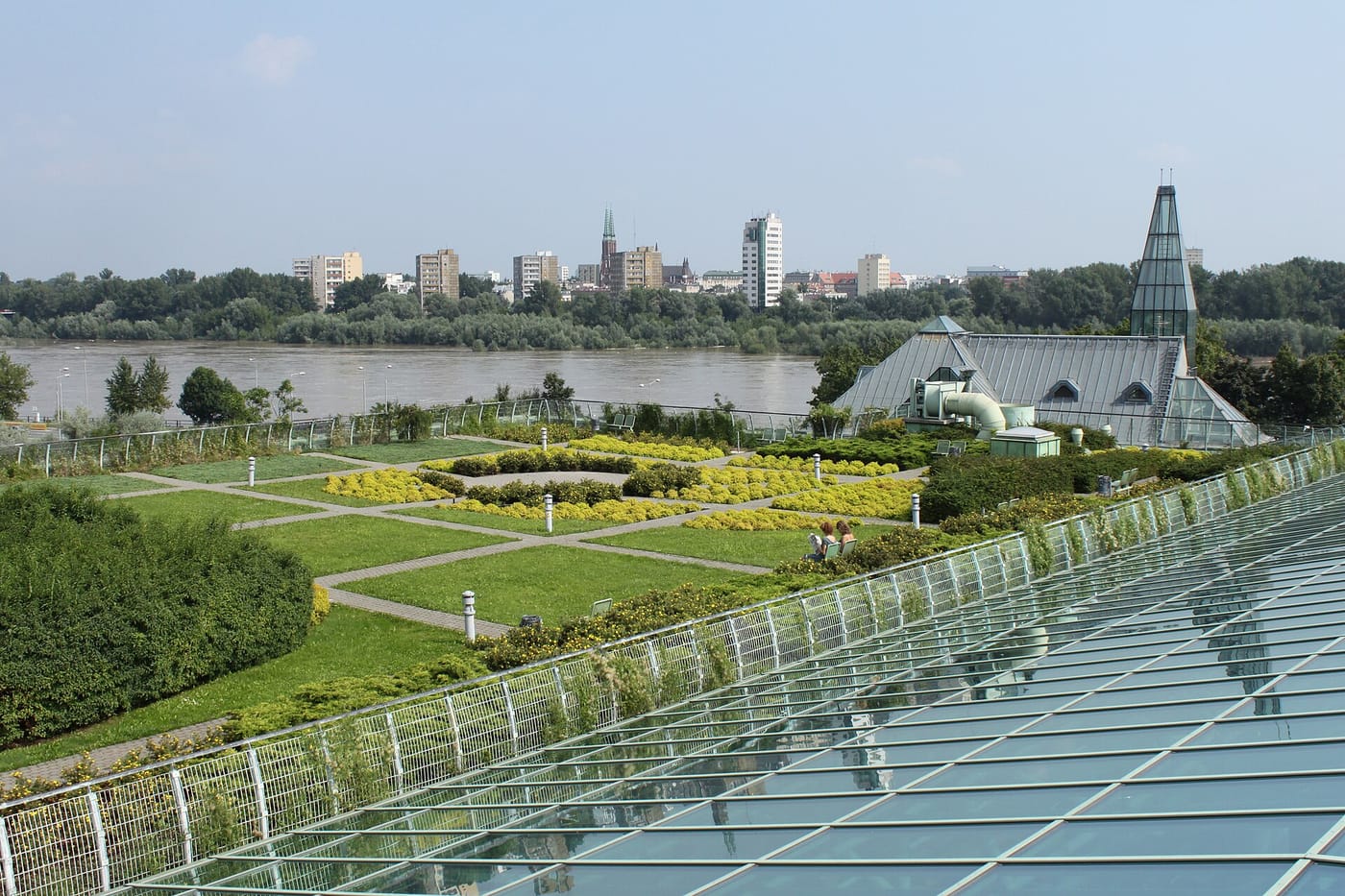 The roof garden of the University of Warsaw Library